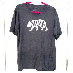 Mama Bear V Neck T-Shirt